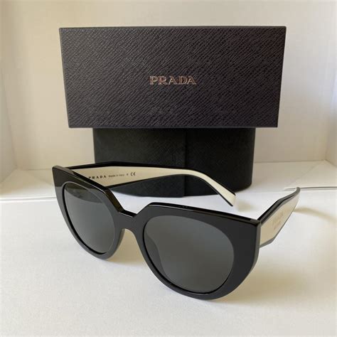 prada black and white glasses|Prada black sunglasses women.